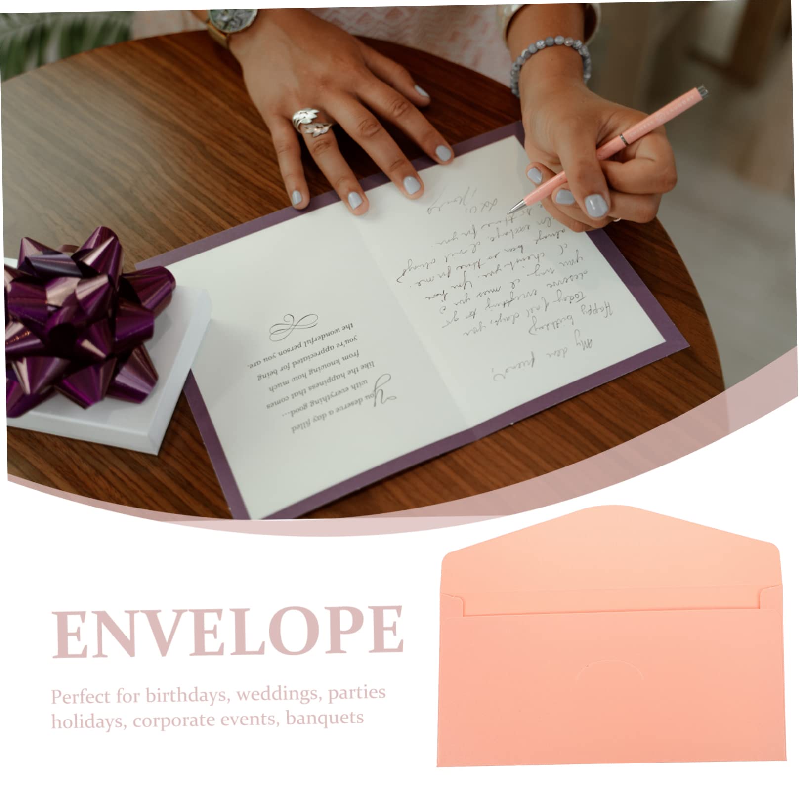 Buste per Inviti Decorative 50 Pezzi in Carta Iridescente Rosa