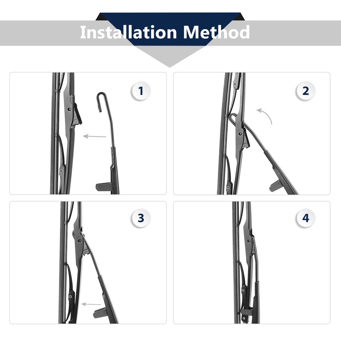 X AUTOHAUX Rear Wiper Arm & Blade Set – 18-inch For BMW X5 E53 1999-2006