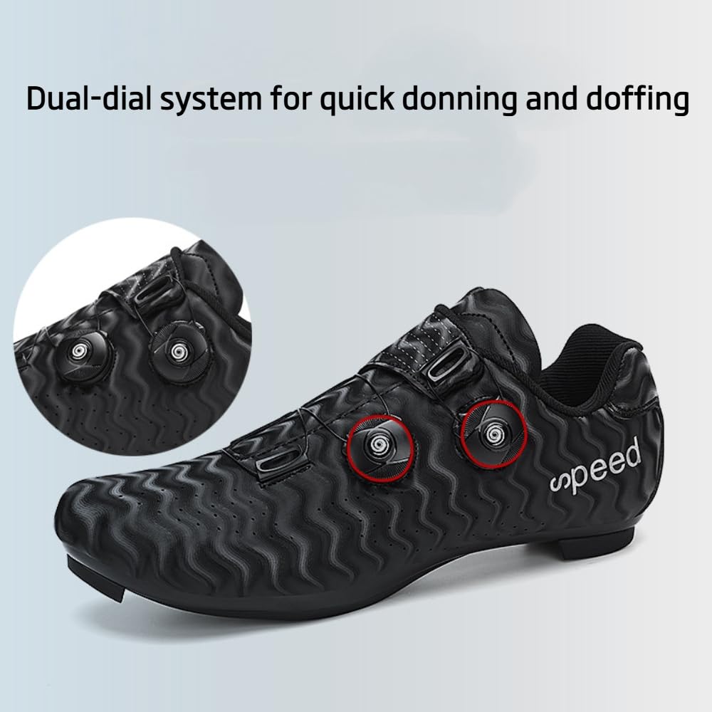 Scarpe da Ciclismo per Uomo E Donna con Sistema di Chiusura A Rotella, Sneaker Traspiranti E Antiscivolo per Spin Indoor, Fitness All'aperto E Uscite su Lunga Distanza
