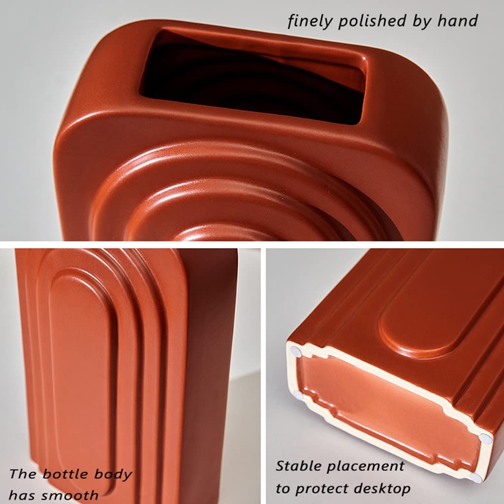 9-calowe wysokie artystyczne geometryczne wazony dekoracyjne do...(Green)