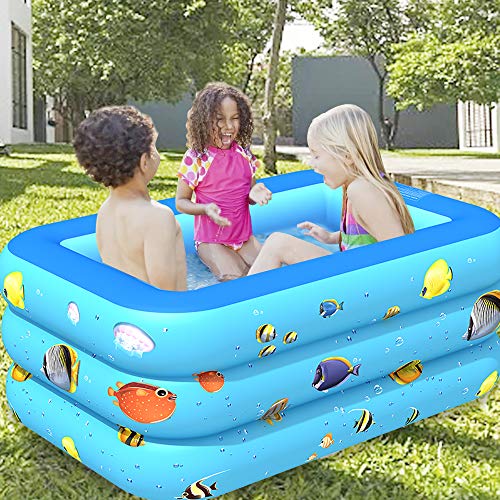 VARANO Inflatable Pool for Baby, Kids and Toddler  Kiddie Pool Inflatable Kids Pool, Childrens Swimming Pool for Backyard - Baby Pool Set for Toddler and Infant (60''/3 Rings)