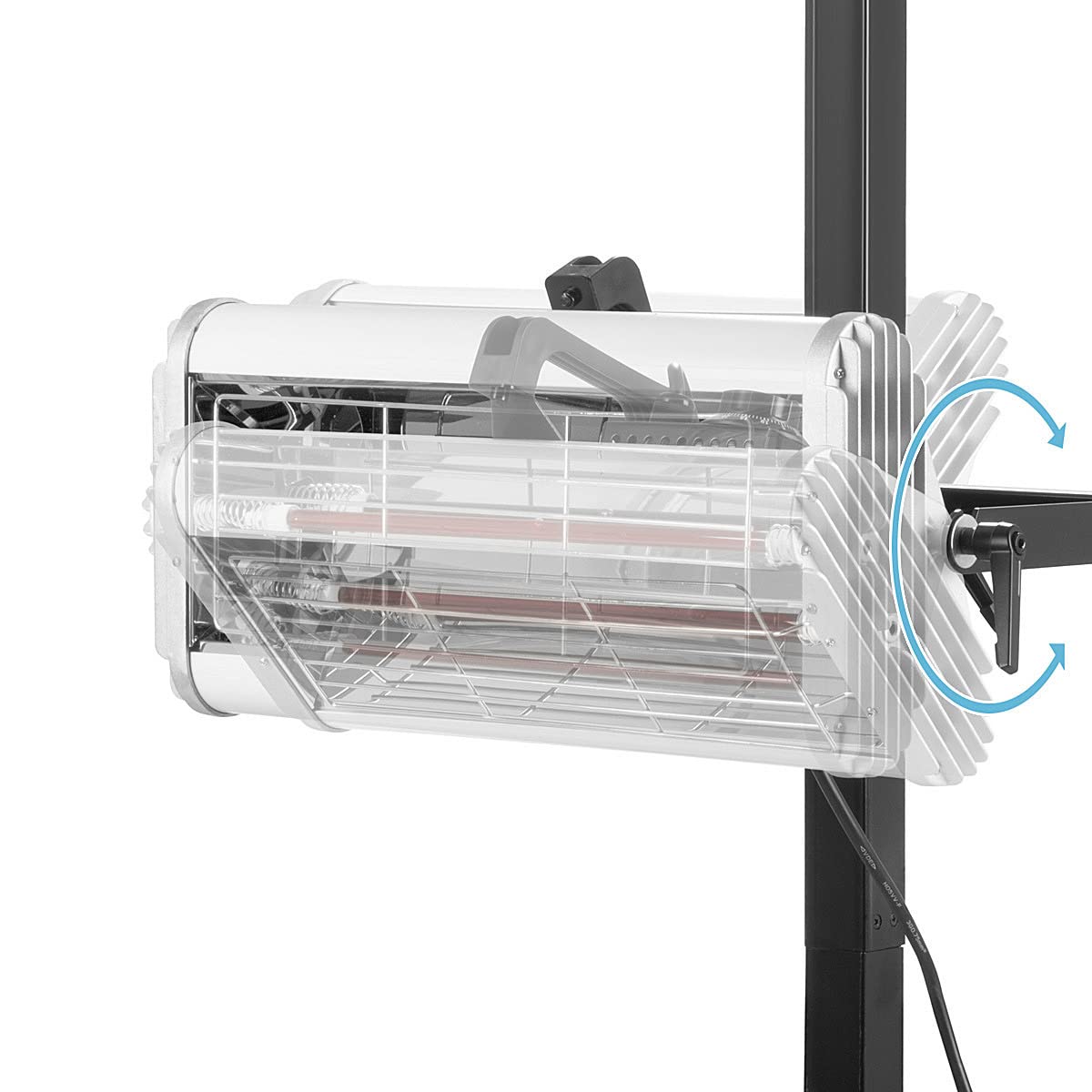 STAHLWERK Infrarot Lacktrockner IL-1200 ST mit 1.200 Watt und Stativ, leistungsstarker Infrarottrockner/IR Strahler/IR Trockner zum professionellen Trocknen von Autolack, Grundierungen uvm.
