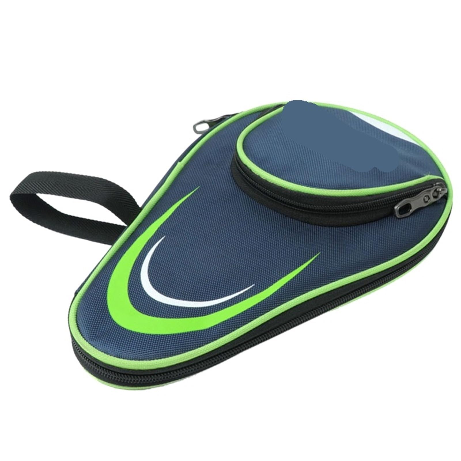 Tischtennisschlägertasche Tischtennisschläger for Hülle, schützendes Reißverschlussgehäuse for Ping-Paddel-Abdeckung, Schlägertasche, wasserdichte Tasche Doppelter Tischtennissack(Black Green)