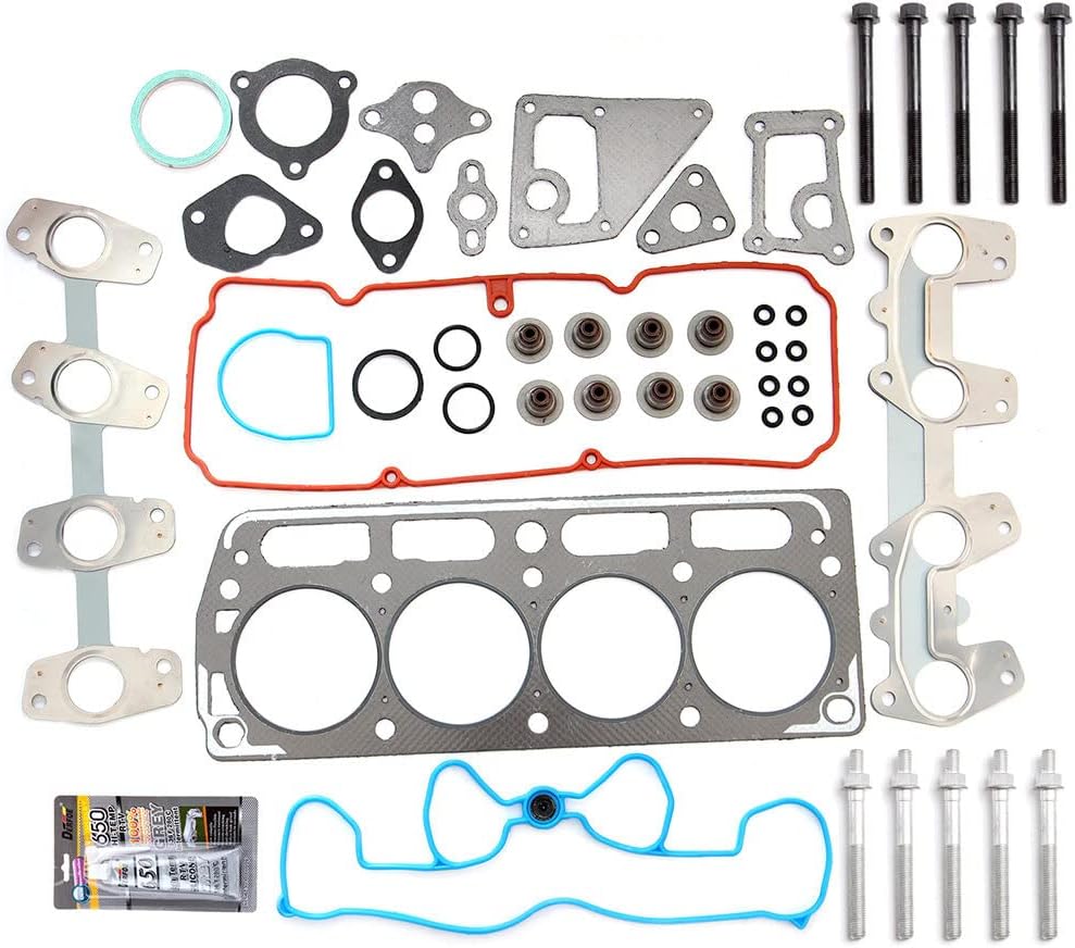 Cylinder Head Gasket Set W/Head Bolts Fit for Chevrolet Cavalier 2.2L,for GMC Sonoma 2.2L,for Pontiac Sunfire 2.2L OE Replacement HS9170PT-1,HS8-10422S