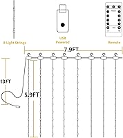Vista 5 de YEOLEH - Luces Led de cortina