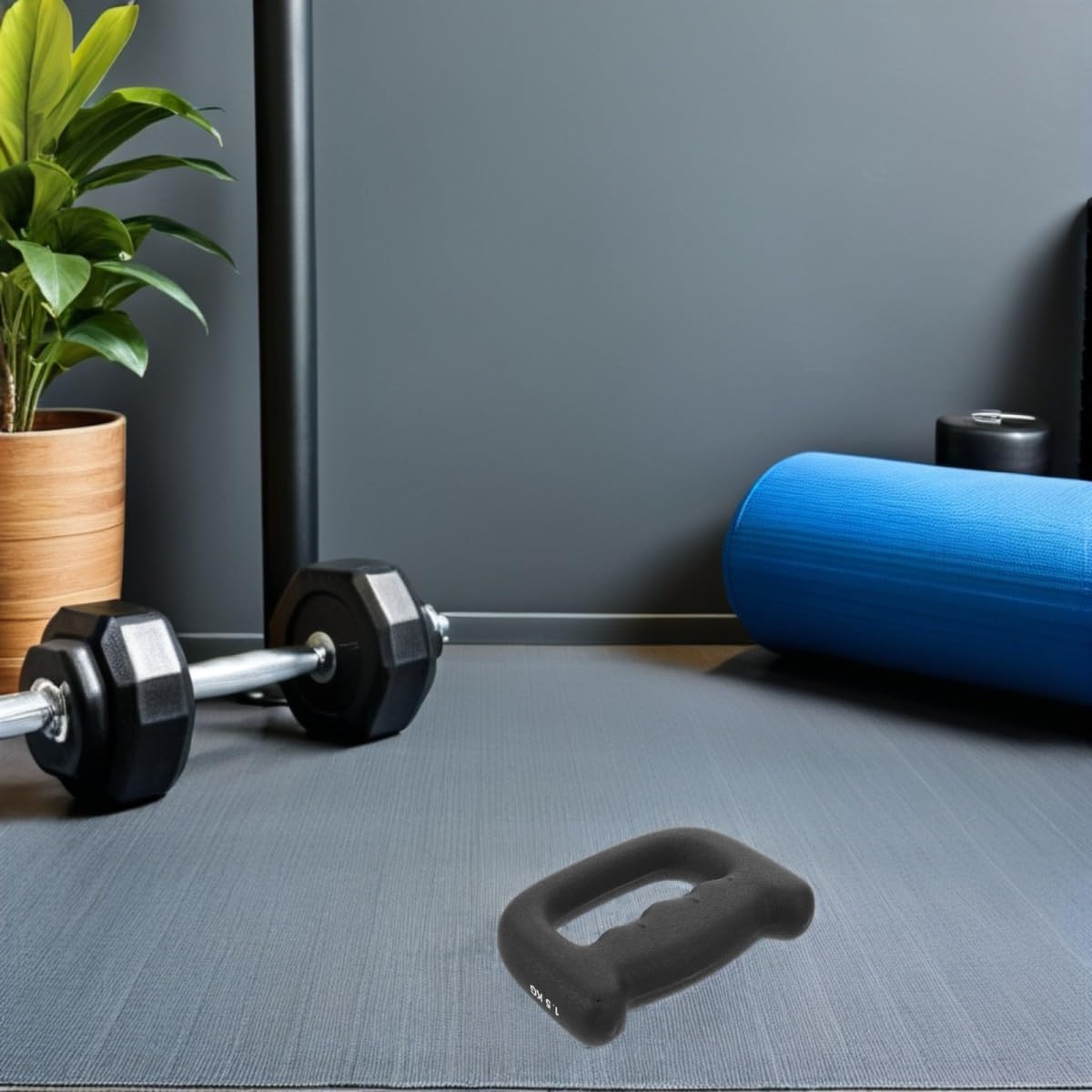 jojofuny Manubri Ergonomici a Forma di Mano con Impugnatura Stabile Antiscivolo in Metallo 1,5kg per Allenamento Domestico e Camminata Compatto e Resistente