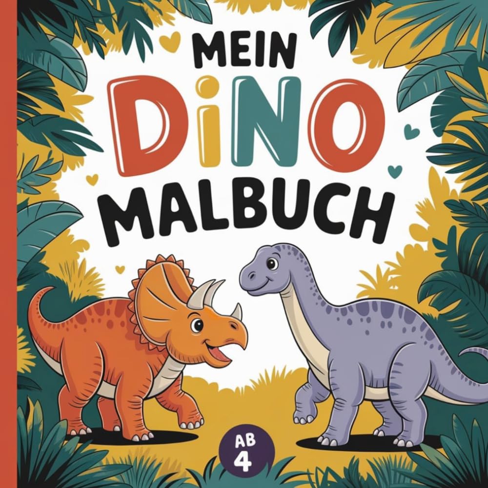 Mein Dino Malbuch: Tauche mit diesen 50 Motiven in die Welt der Dinosaurier ein