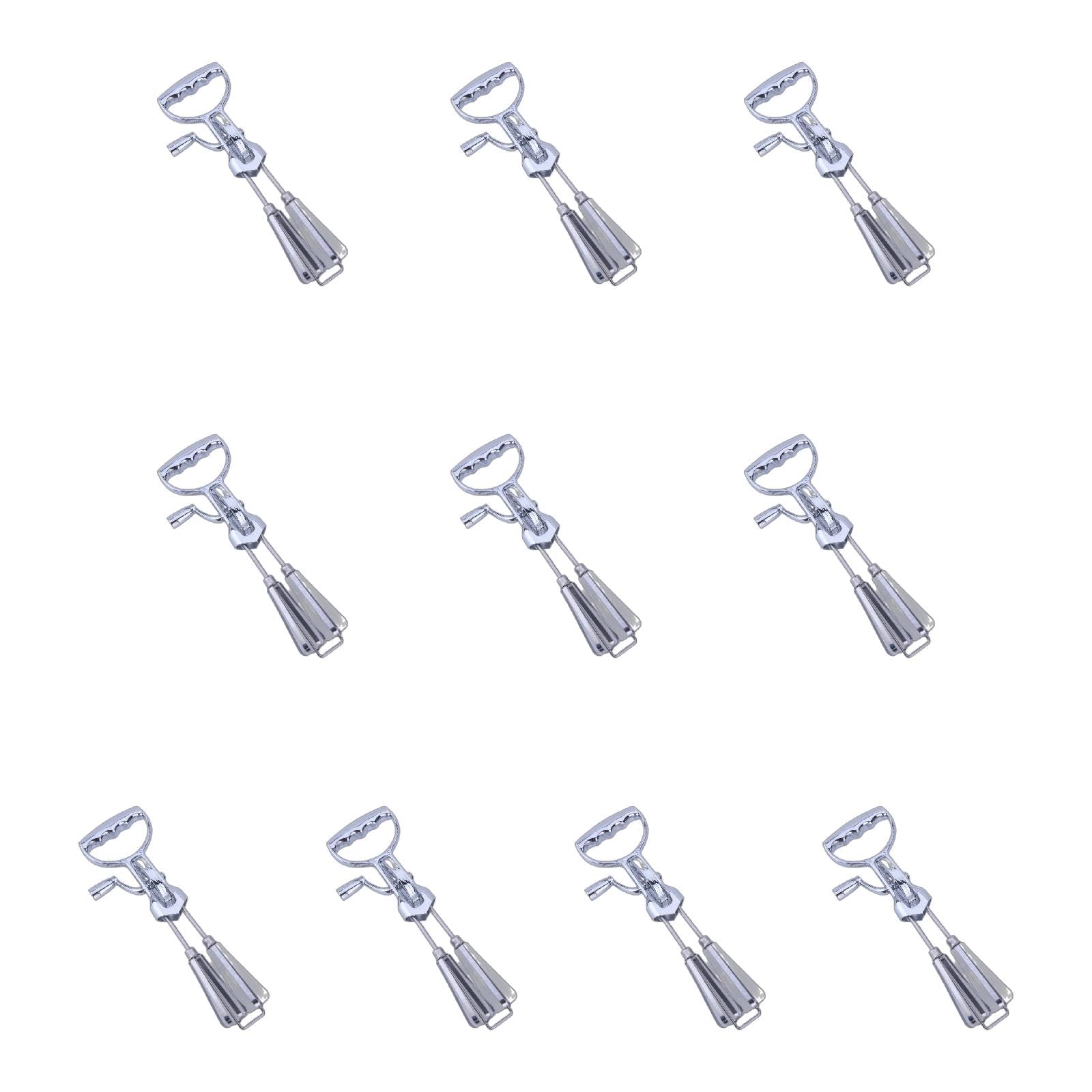 Batidor doble manual con sistema giratorio de metal para mezclar masas de forma práctica