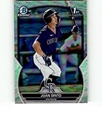 2023 Bowman Chrome Prospects Lunar Glow Refractor #BCP-77 Juan Brito 1st Bowman Colorado Rockies RC Rookie Baseball Trading Card