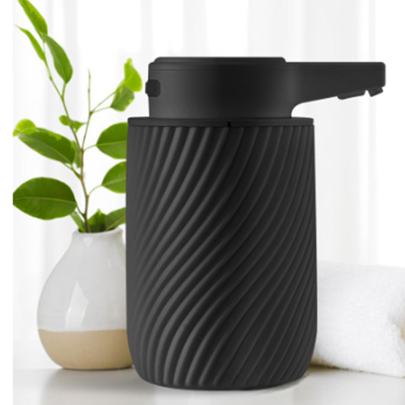 PANGBOER Dispensador de jabón para encimera automática Diseño Recargable para Cocina Área de Lavado de Manos y colocación del Fregadero del baño de jabón sin Contacto Dispensador Recargable Lavado