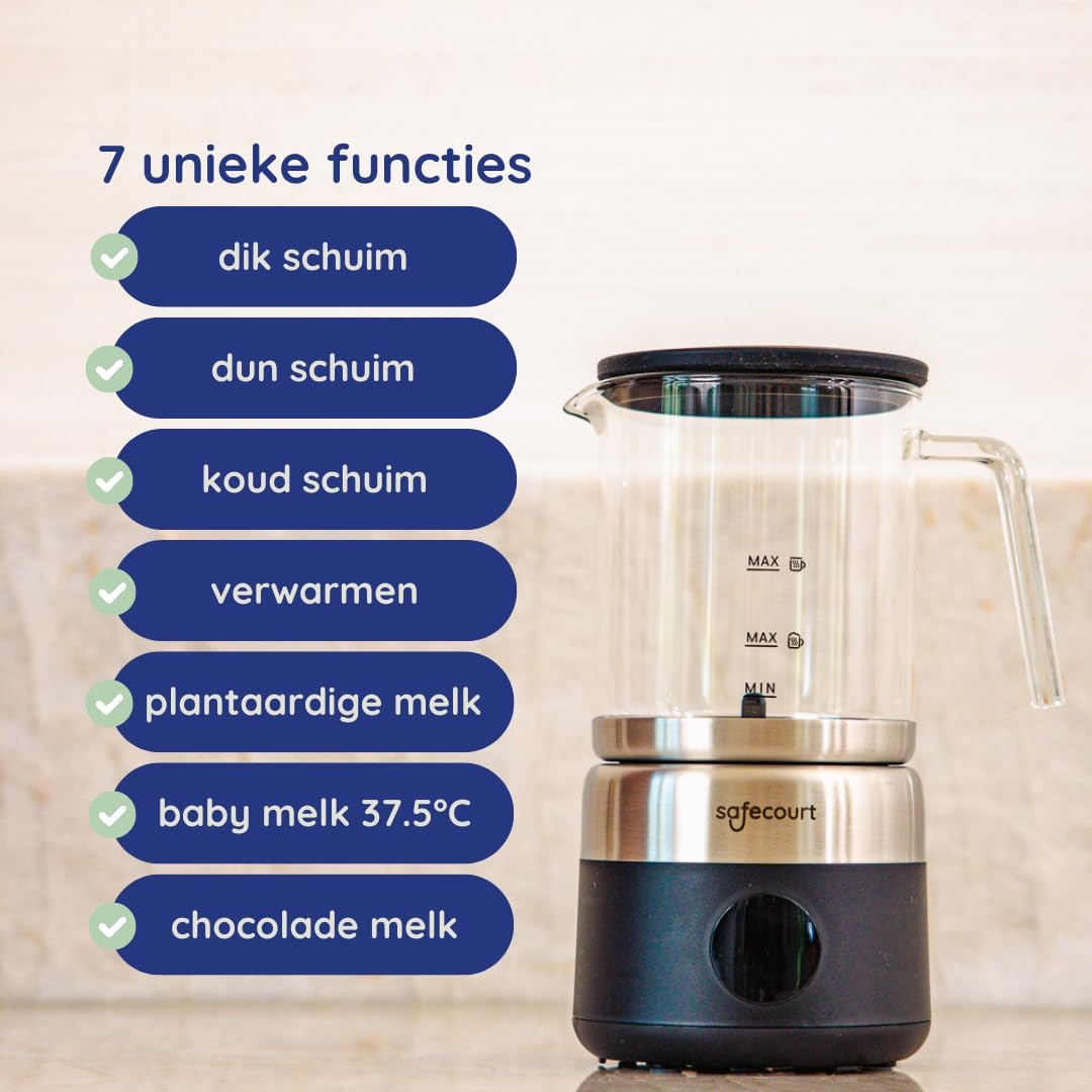 Safecourt Kitchen Milk Frother 7 functions
