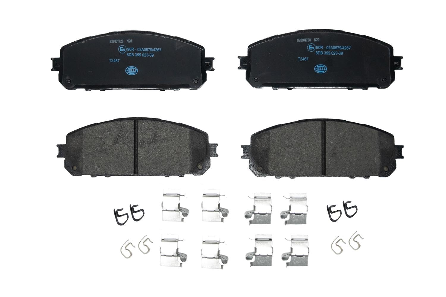 Front HELLA 8DB 355 023-391 Brake Pad Set, disc brake for ,JEEP,JEEP (GAC FCA)