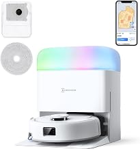 ECOVACS DEEBOT Mini 2 2026 Suction Power 10,000 Pa Fully Automatic Robotic Vacuum Cleaner + 4 Mops + 3 Antibacterial Trash Packs, Dual Wipes, Automatic Garbage Collection, Edge Cleaning, Electric Dual