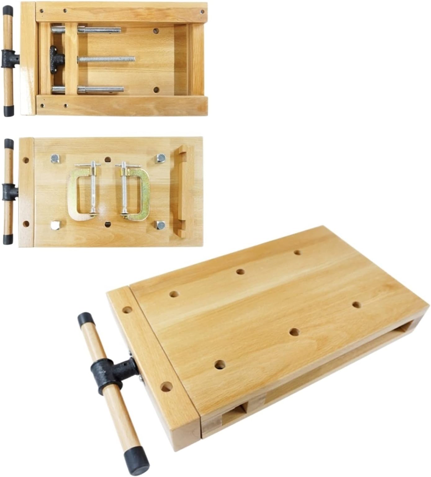 Lot De 2 Étaux Établi 20mm Avec Bench Dogs - Serre-Joint Menuisier Réglable