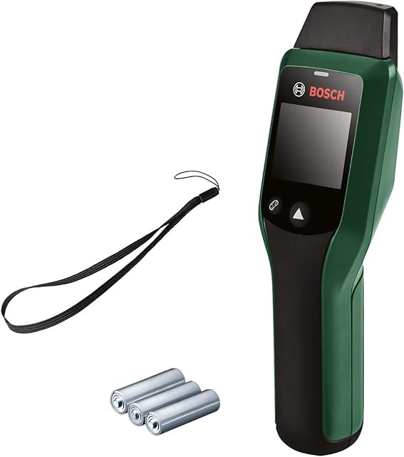 Bosch moisture meter UniversalHumid (precise results thanks to wood group selection and LED traffic light for easy interpretation)