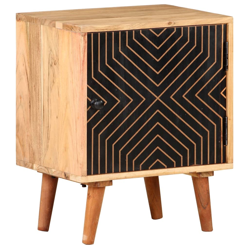 Table de chevet en bois d'acacia pour ranger vos affaires de nuit