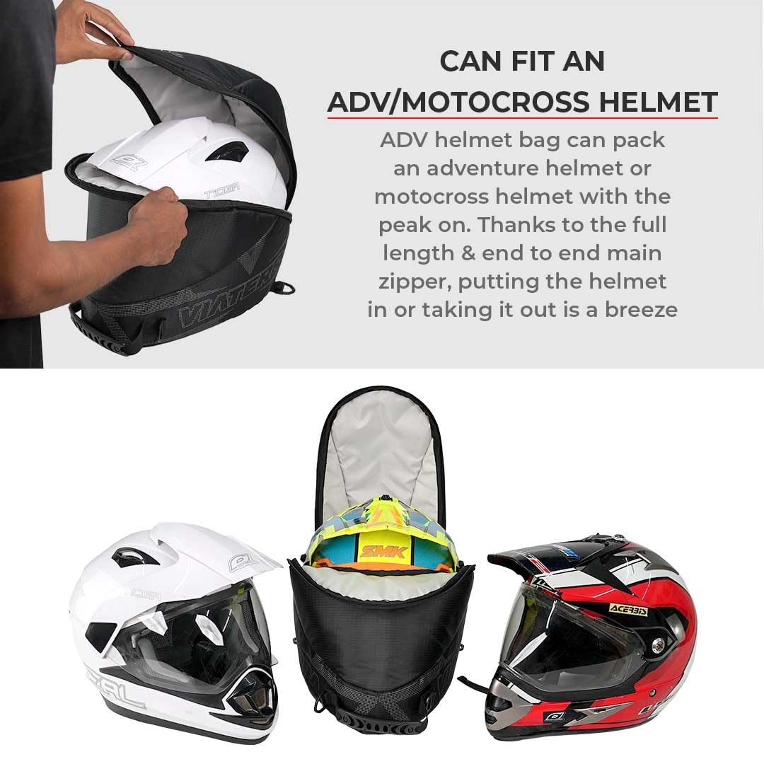 ViaTerra ADV Motorcycle Helmet Bag (Black Grey)