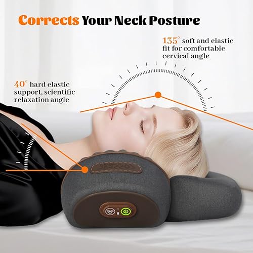 Miniatura 2 de Artuvate - Masajeador de cuello, almohada 3 en 1 mejorada para hombro, tejido profundo con función de calefacción y tracción, almohadas de espuma