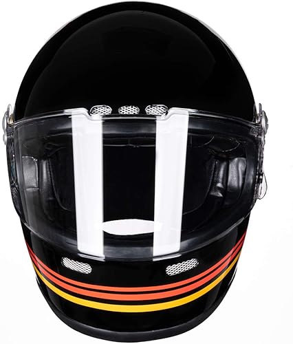 Miniatura 3 de VCOROS A600 - Casco de motocicleta retro unisex para adultos con carcasa gráfica de fibra de vidrio DOT Touring Bobber