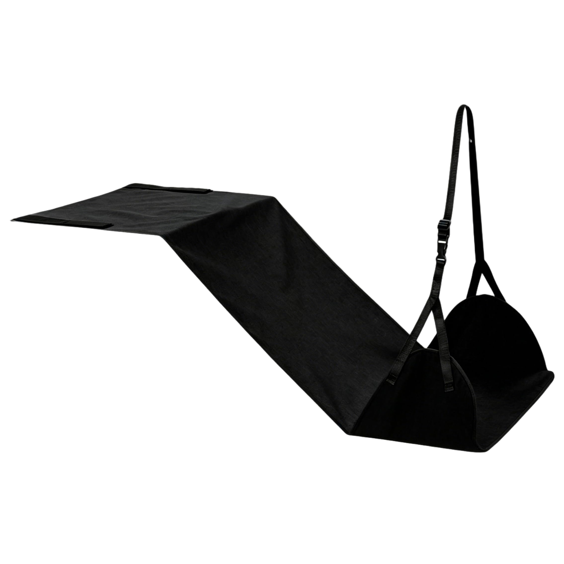 Vistnale Plane Foot Hammock, Adjustable Extended Leg Hammock for Airplane Travel Portable Foot Rest for Air Travel, 10x18.5in, Black