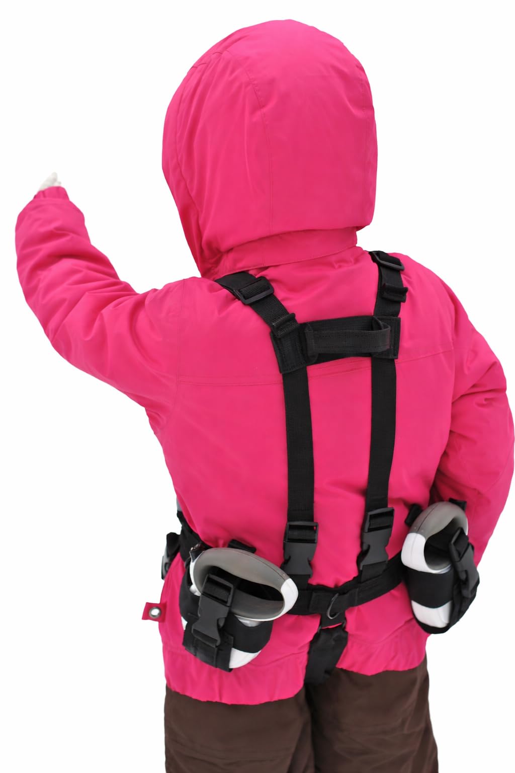 Lil' Ripper Gripper Entraîneur de ski et de snowboard pour enfants avec laisses rétractables et connecteur de pointe – Assemblé à la main au Canada