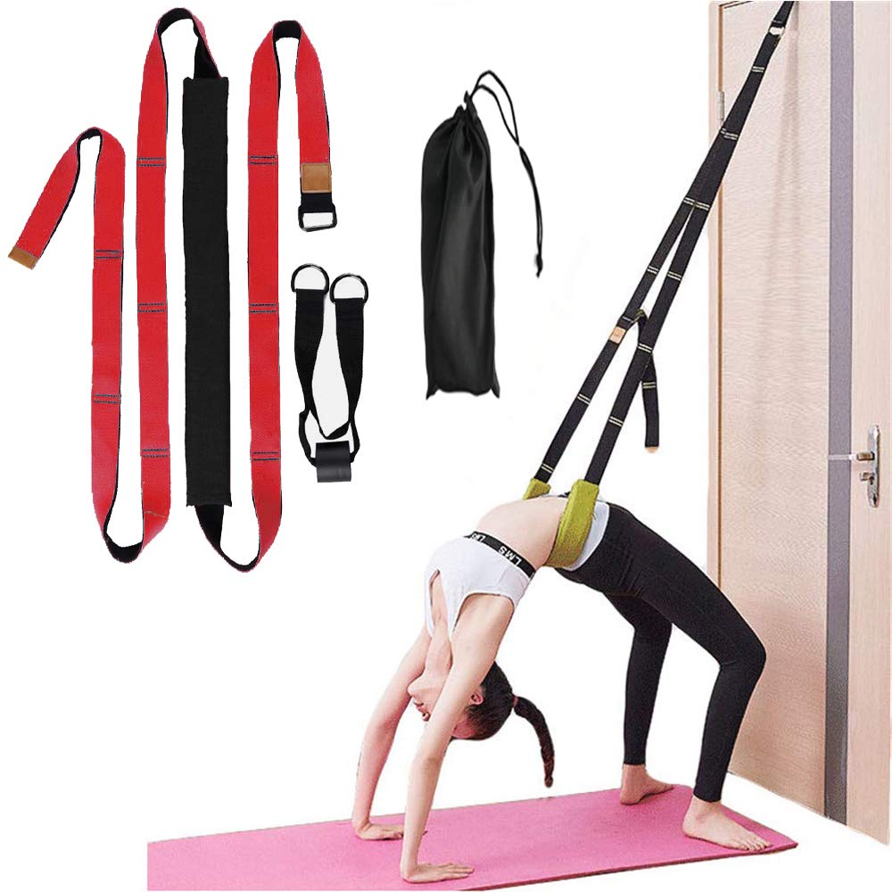 Manco Luella Yoga Fitness Stretching Strap - Back Bend Assist Trainer, Improve Leg Waist and Back Flexibility, Door Stretching Strap for Rehab Pilates Ballet Cheerleading Splits Gymnastics