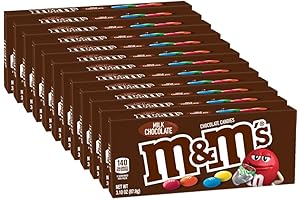 M&M's Milk Chocolate Candy Movie Theater Box, 3.10 Ounce (Pack of 12)