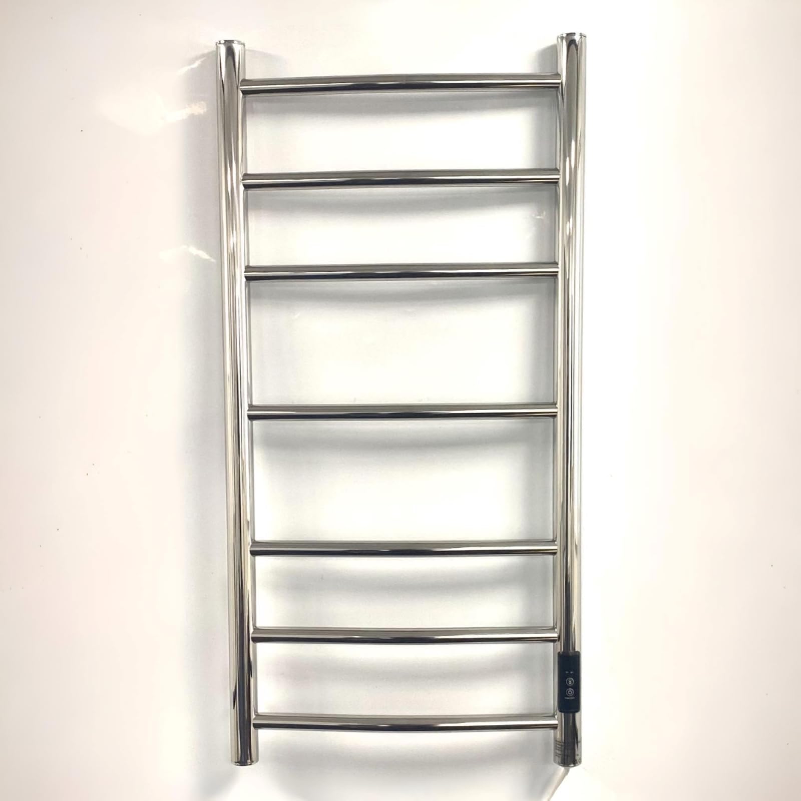 Greened House Siena Stainless Steel Electric Heated Towel Rail H800mm W400mm Mirror Polished Finish
