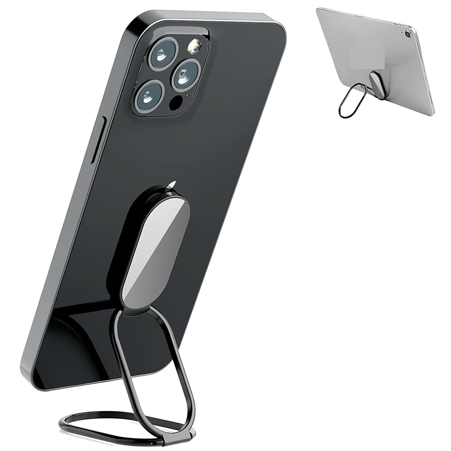 Us Creations Mobile Ring Holder Stand Finger Kickstand Foldable Cellphone Stand 360° Degree Rotation Metal Grip Holder for Magnetic Car Mount, Rotatable Multi-Angle Compatible All Smartphones- 1Pc-image-25