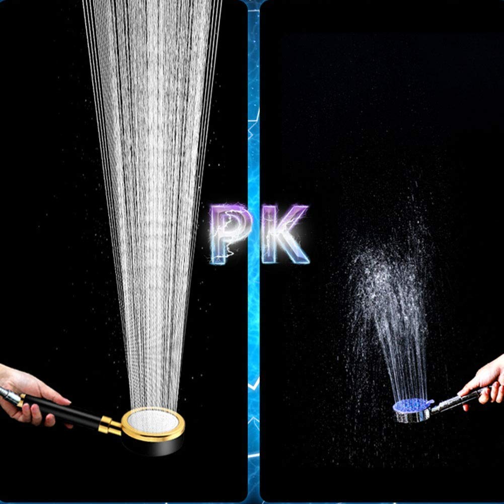Alcachofa de Ducha de Mano de Alta presión de Metal con Filtro para Baja presión de Agua, alcachofa de Ducha con Manguera de 1,5/2 m y Soporte de Pared - alcachofa de Ducha Desmontable (Color: