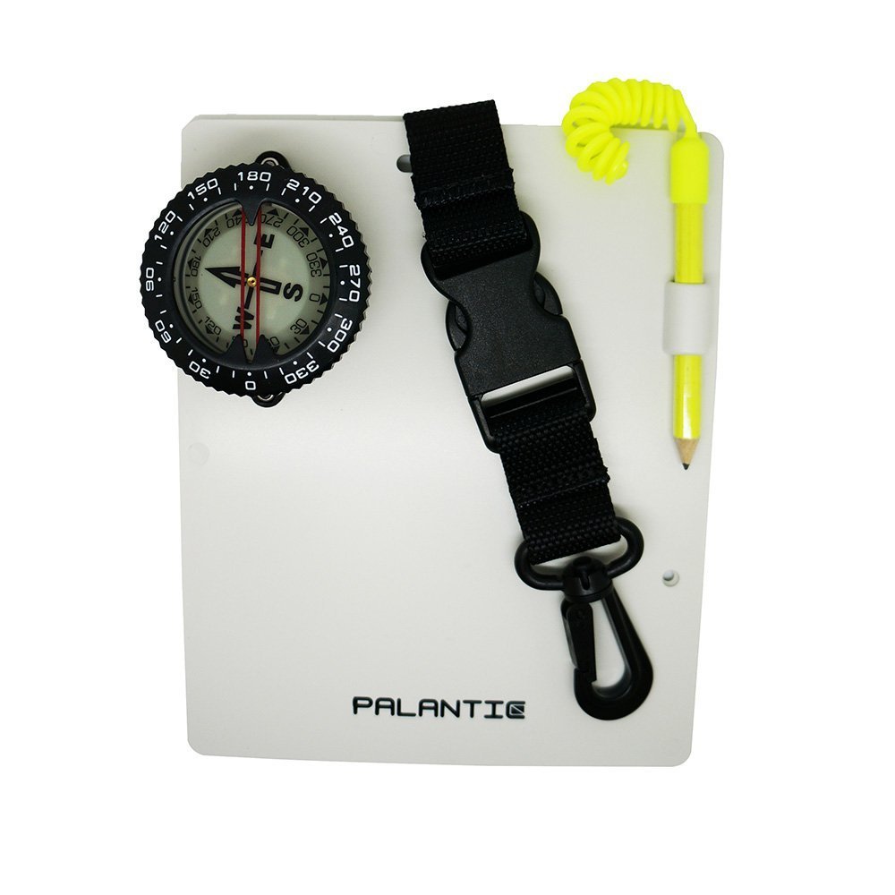 Palantic Scuba Choice Underwater Dive Slate – Durable Writing Surface for Scuba Diving Communication, Includes Pencil & Clip/Strap