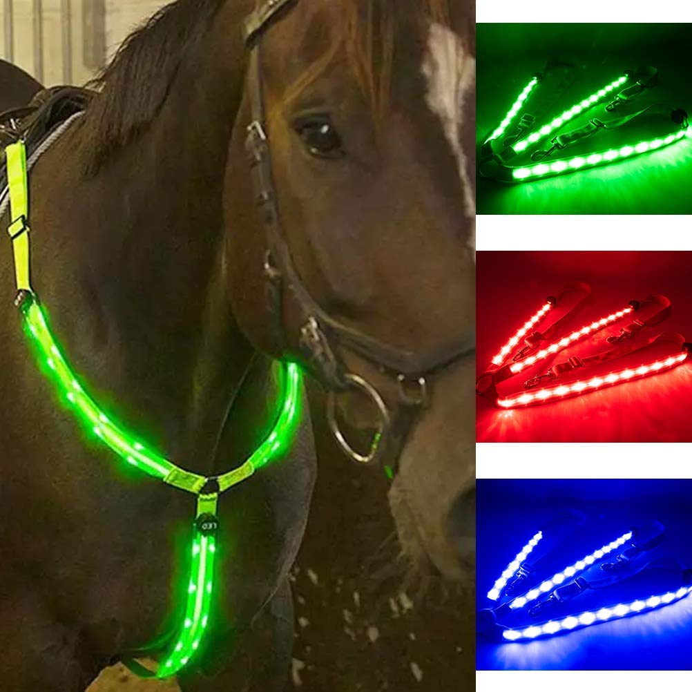 Collare LED Per Cavallo - Pettorale Regolabile Con Luci | Sicurezza Per Equitazione Notturna - Foto 2