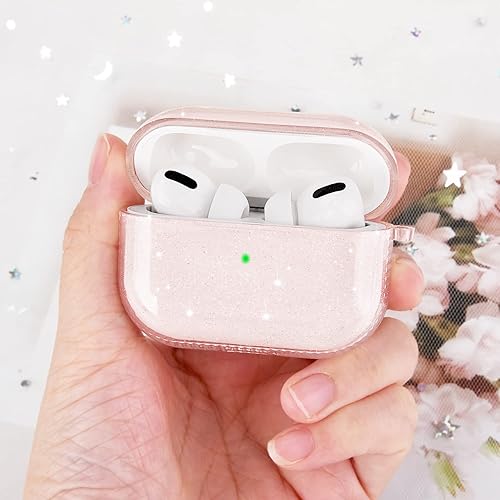 Vista 49 de KOREDA Funda para AirPod Pro de 2ª/1ª generación, funda protectora transparente de TPU suave y transparente a prueba de golpes, diseñada con llavero