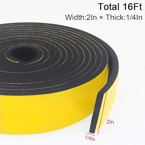 Miniatura 9 de Tira de sellado de puerta, cinta aislante de espuma para puertas correderas y ventanas, sello de junta, antivibración, a prueba de golpes (12