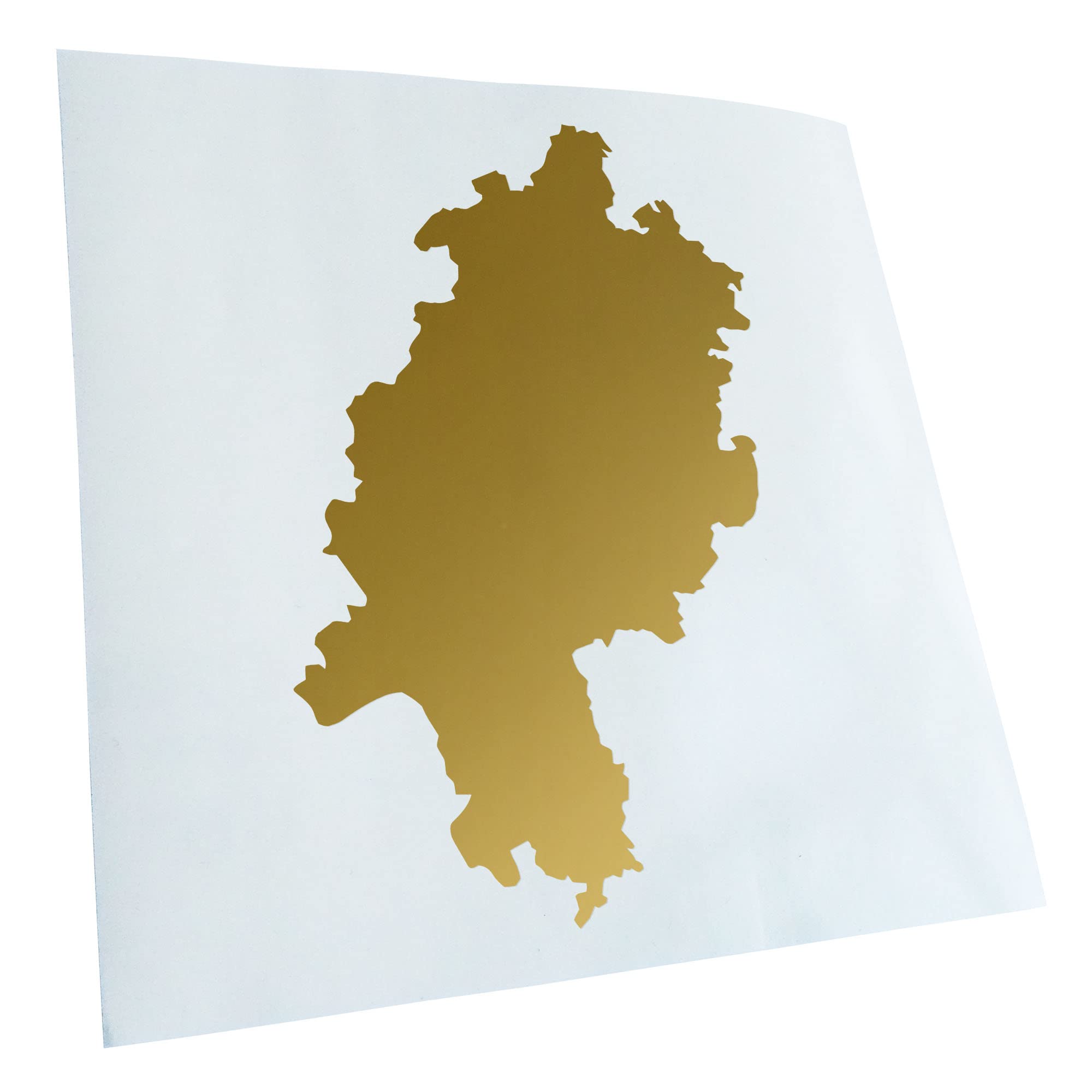 Kiwistar - Car Sticker - Gold - 40 x 27 cm Hessen Germany Silhouette - Rear Window Car Sticker Weatherproof for Car Truck Moped Truck - Sticker Exterior Self-Adhesive Tuning Accessories for Windows