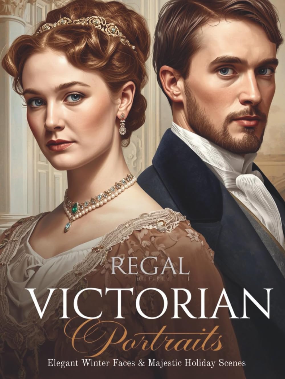 Regal Victorian Portraits: Elegant Faces & Timeless Scenes Coloring Book