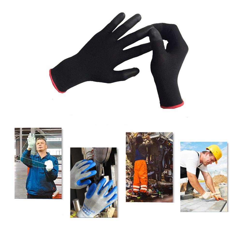 Für Schweißer/Feuerstelle/BBQ/Schweißerhandschuhe, Gartenhandschuhe, dornensichere Gartenhandschuhe, schnittfeste Handschuhe, leichte und langlebige Sicherheits-Arbeitshandschuhe(Black,S)