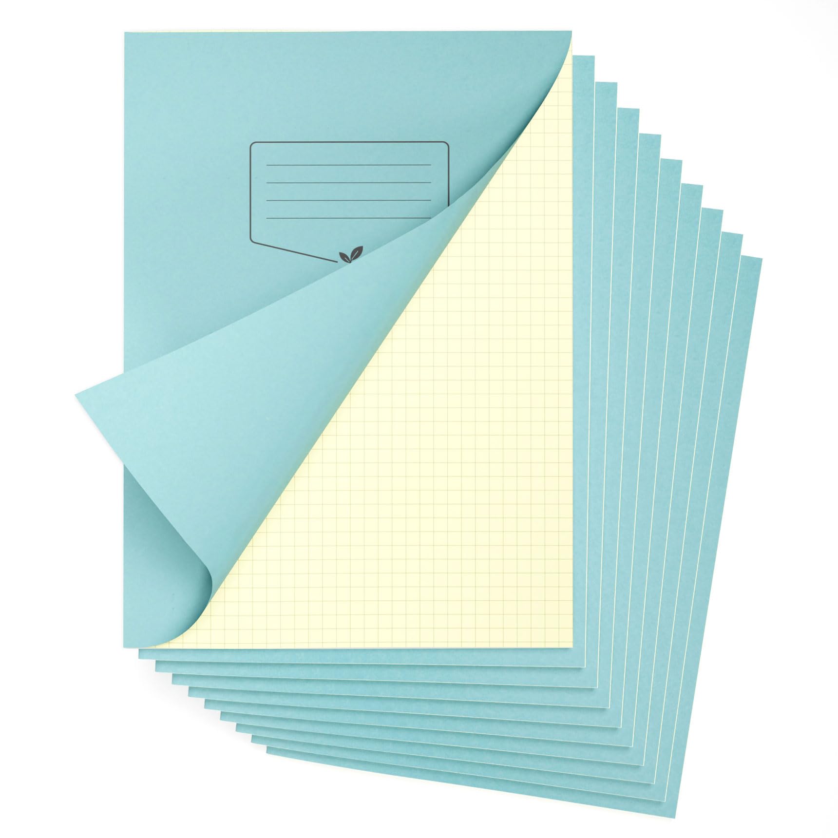 Silvine A4+ Cream Paper Dyslexia Exercise Book Pack of 10 | 48 7mm Square Pages, 80gsm Tinted Paper for SEN Supportive Learning & Memory Aid