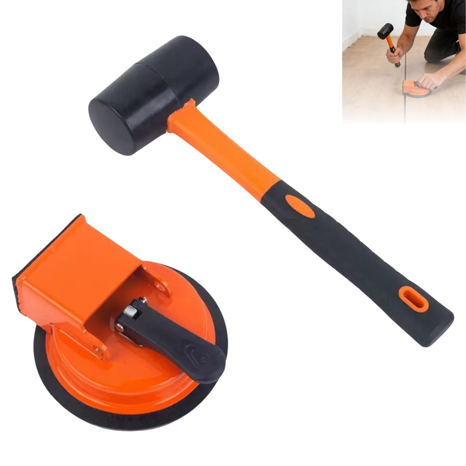 Herramienta de fijación de huecos de suelo para suelos laminados y de madera maciza, agarrador de tablones de ventosa resistente, equipo de reparación de juntas, accesorios de mantenimiento de