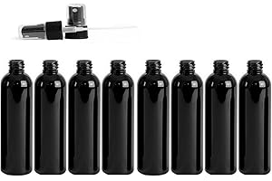 8oz Black Spray Bottles | Refillable Cap with Precision Nozzle