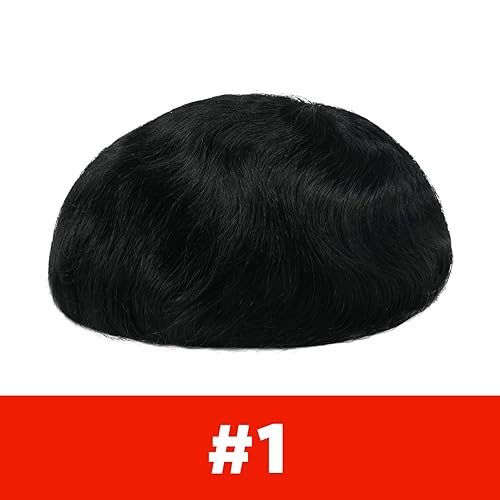 Miniatura 2 de Lordhair Toupee para hombres con cabello humano 100% europeo 8x10 pulgadas para hombres 0.001 in sistema de cabello de piel ultra fina para todos
