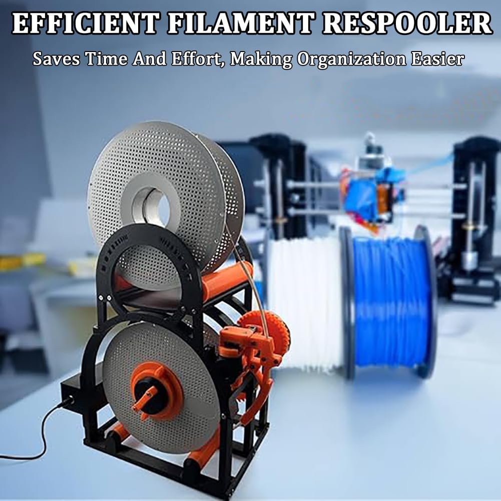 Heavy-Duty Industrial Wire Winding Machine, 3D Industrial-Grade Consumable Wire Winding Machine, 20CM Spool Winding Machine, Manual/Electric Welding Wire Winding Machine,Yellow