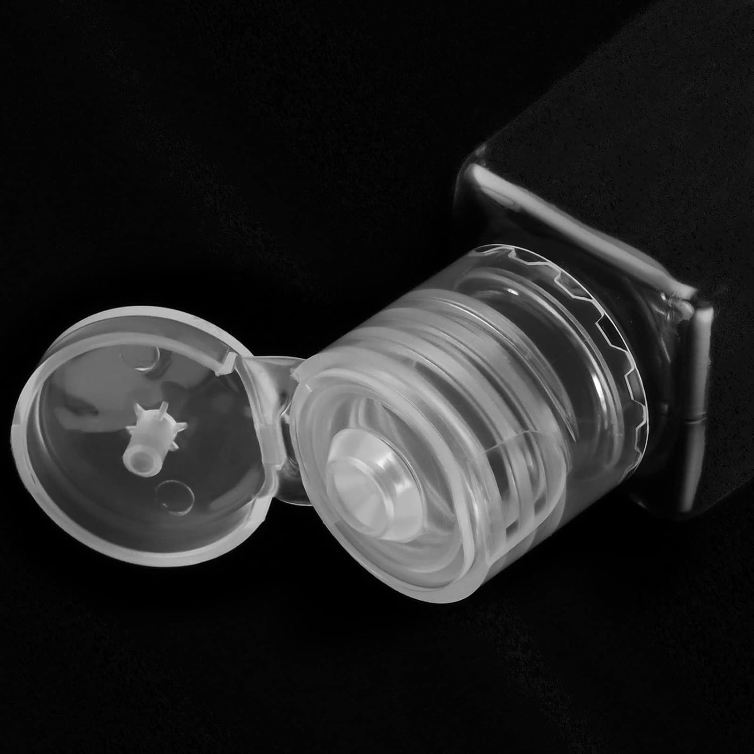 KEILEOHO 200 PCS Plastic Empty Bottles with Flip Cap, 1oz/30 ml Refillable Travel Size Bottles, Mini Plastic Empty Toiletry Bottles for Lotions, Creams, Shampoo and Toiletries - Image 3