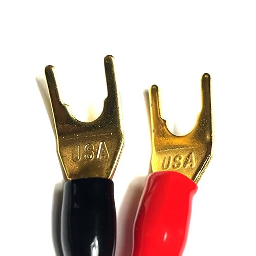 CESS Enchufe Y - Cable de altavoz Barrera de espada Horquilla Jack Conector de enchufe (paquete de 10)