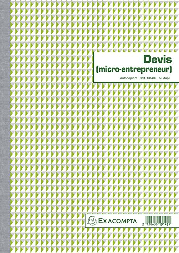 Manifold Devis Micro-entrepreneur Exacompta A4 pour rédiger vos tarifs directement sur le chantier
