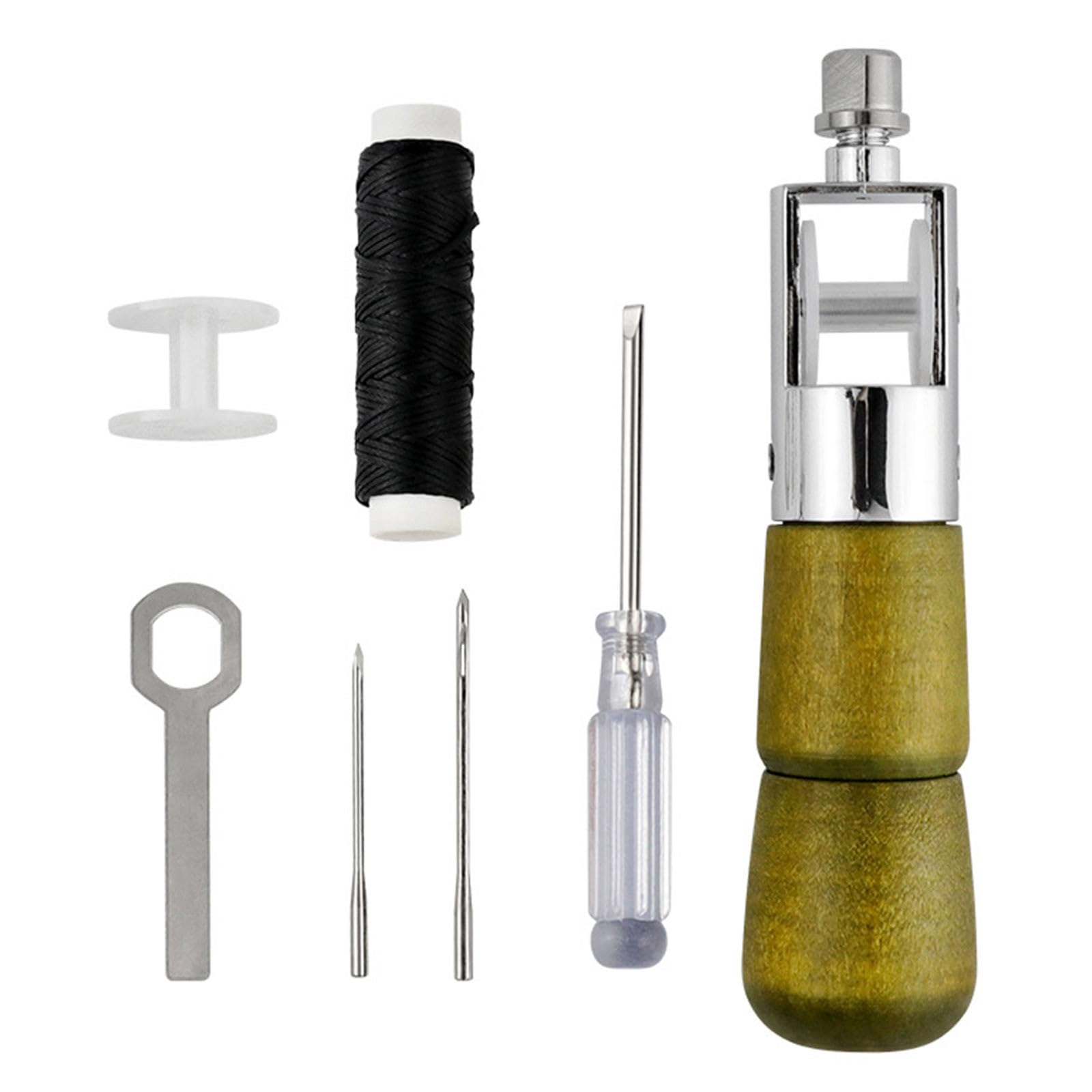 Sewing Awl Thread Kits Leather Stitching Kits Portable Sewing Awl for Leather Repair Portable