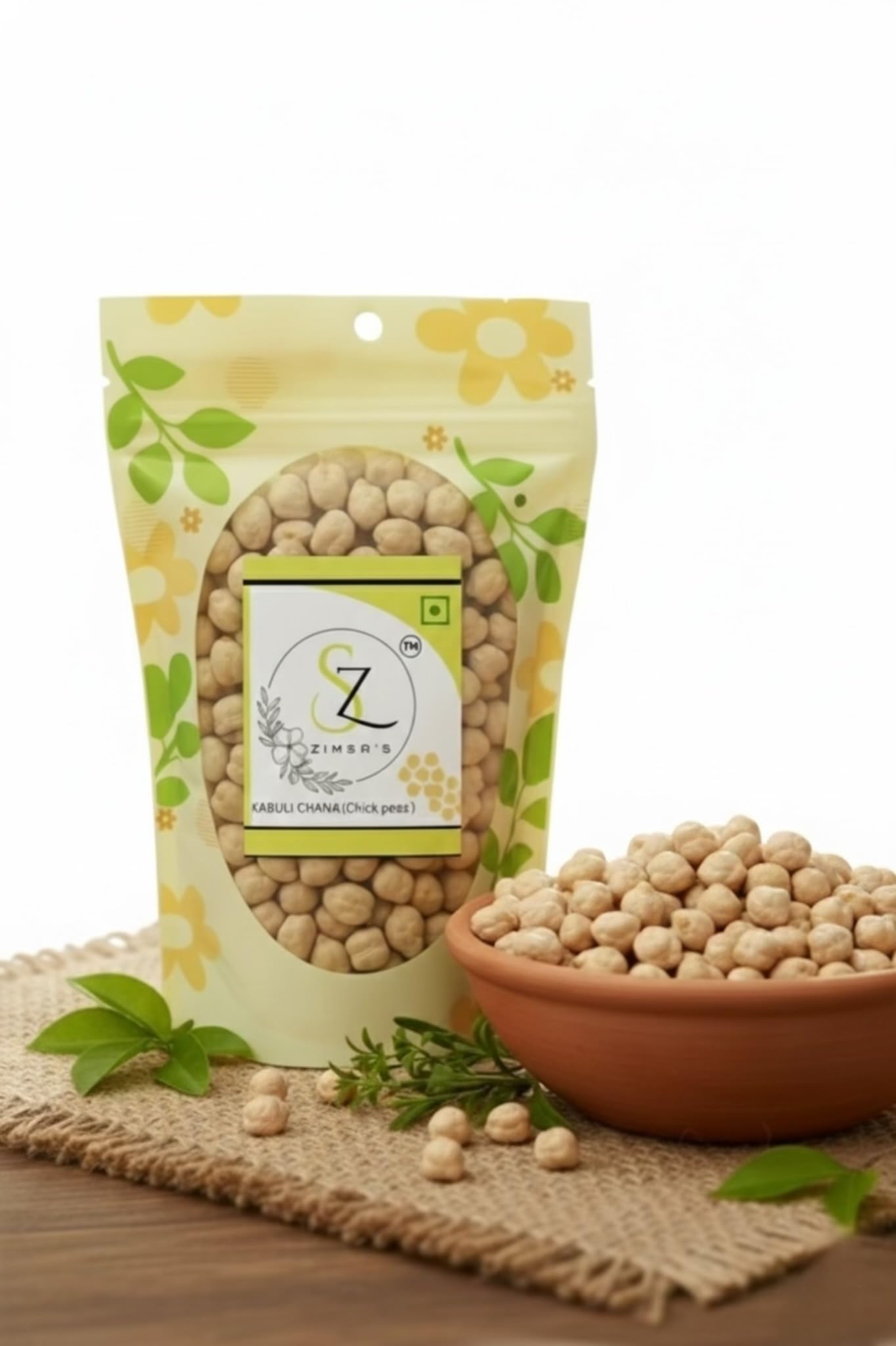 Zimsa’s Kabuli Chana – Bold & White Chickpeas – Rich in Protein & Fiber – Unpolished Desi Pulses for Chole, Salads & Curries, 500 Grams-image-4