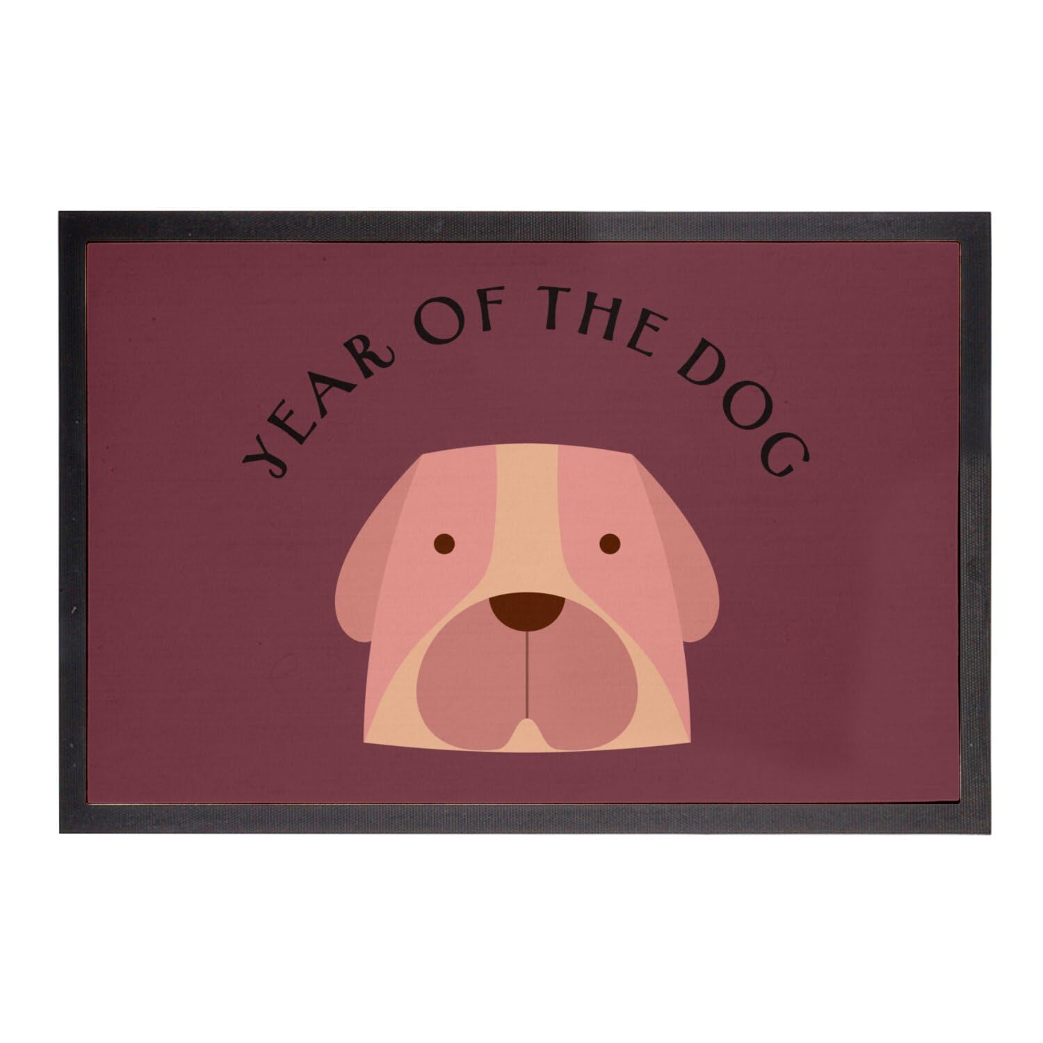 Paillasson rouge 60x40 cm zodiaque chinois horoscope chien