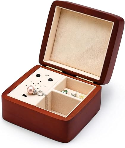 Caja de música personalizada carga tus propias canciones con USB, espacio de 15 canciones, caja musical exterior con acabado de madera mate con