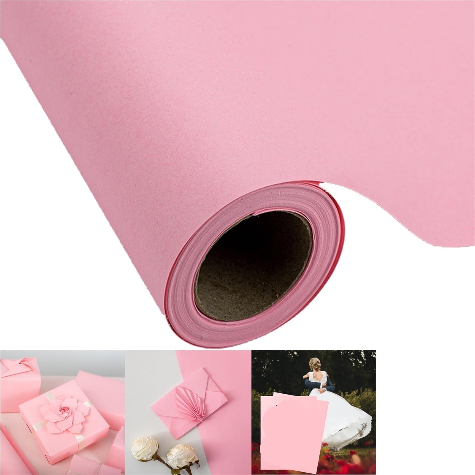 Geschenkpapier Geschenkpapier for Umziehen und Verpacken for Transportverpackungen, Kunst-, Bastel- Tischdekorationspapier(Pink 30cmx5m)